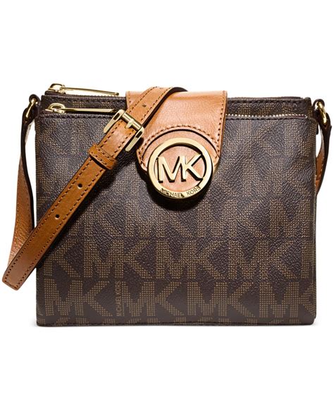 michael kors fulton crossbody brown